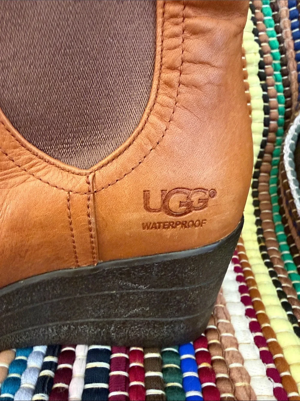 UGG Dupre Leather wedge boots, genuine sheepskin insoles size 8 size 8